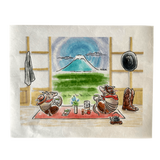 Howdy Armadillos Rice Paper Print